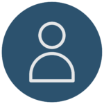 Generic Avatar Icon in blue circle